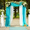 thumbnail image 5 of Wedding Arch White Sheer Backdrop Curtain, Chiffon Fabric Drapery Party Background Drapes Wedding Decoration, W27.55 "* L216.53", 5 of 12