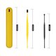 thumbnail image 5 of Juego de 2 Limpiadores de Oídos Doble Punta con Estuche de Cuero Negro, Incluye Accesorios de Acero Inoxidable y Silicón, Color Negro/Amarillo Opcional, Práctico y Portátil., 5 of 7