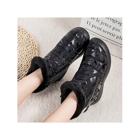 

Ritualay Women Winter Warm Snow Boots Comfortable Faux Fur Lined Outdoor Snow Shoes Waterproof Hiking Boots