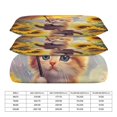 thumbnail image 2 of Lindo juego de funda de edredón con diseño de gato y girasoles bajo la lluvia, tamaño king y queen, suave, 3 piezas, 1 funda de edredón y 2 fundas de almohada con cierre de cremallera, 86 x 70, 2 of 8