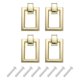 thumbnail image 1 of Uxcell 4 Juegos de Tiradores de Anillo Cuadrado de Doble Agujero con Tornillos para Cajón, Cobre, 1 of 5
