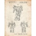 thumbnail image 2 of Borders, Cole 19x24 Black Ornate Wood Framed with Double Matting Museum Art Print Titled - PP780-Vintage Parchment Devastator Transformer Patent Poster, 2 of 4