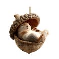 thumbnail image 1 of Adornos de bellotas del bosque acogedor. Decoración colgante de animales en acrílico 2D para árbol de Navidad. Decoración para fiestas con temática del bosque y para el hogar., 1 of 7