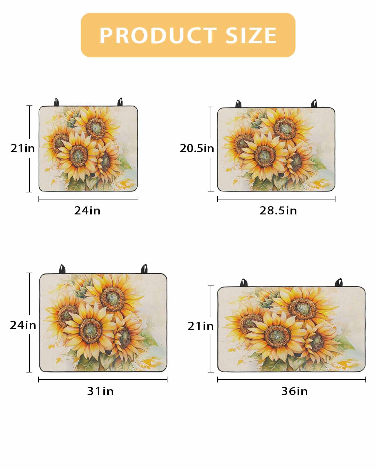 nqOlkjepod Large Induction Cooktop Protector Mat 24"x21", Sunflower Stove Top Covers for Electric Stove, Blooming Spring Floral Summer Leaf Decorative Stove Burner Cover Mats, Glass Top Stove Cover