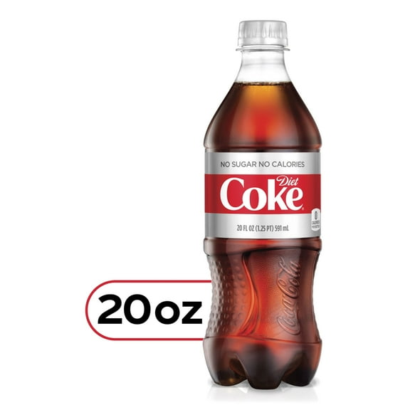 Diet Coke Soda 20oz Bottles, Quantity of 24