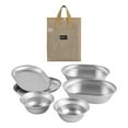 thumbnail image 4 of Colaxi Stainless Steel Plates and Bowls Camping Cookware Set Lightweight Salad Bowl 6x Camping Mess Set for Camp Family Beach Picnic, 4 of 9