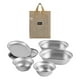 thumbnail image 4 of Platos y tazones de acero inoxidable, juego de cubiertos para acampar, plato de cena, utensilios reutilizables para acampar, juego de comedor para, 4 of 9