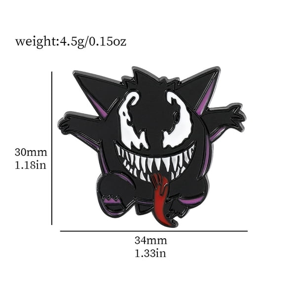 Anime Monster Gengar Esmalte Pin Pokemon Broche Juego Pins Solapa Insignias Monstruo Dibujos Animados Joyería Accesorio Regalo