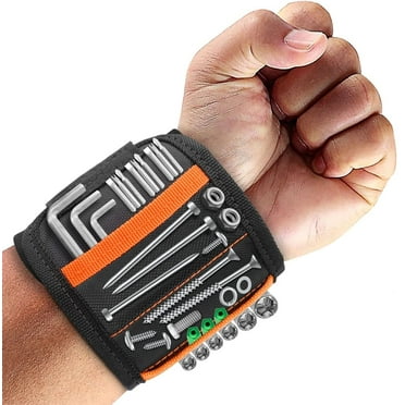 Magnetic Wristband with 15 Strong Magnets, Tool Belt Magnetic Wrist band for Holding Screws, Nails, Drill Bits, Perfect Gifts Gadgets for Men, Father/Dad, Husband and Carpenters