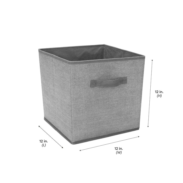 Fabric Bin With Front Handle Set 11 X 11 X