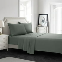 Bed Sheets Set, 1800 Series Deep Pocket Soft Microfiber 4 Piece Queen Sheet Sets, Gray