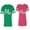 Men Green / Women Pink, variant on Old Mr Mrs Matching Couple Cotton Jerseys (Men Green / Women Black) (Men S / Women S)