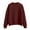 Wine, variant on Hontri Women's Hoodless Sweatshirt, Women's Solid Color Round Neck Oversized Sweatshirt Loose Fit Long Sleeve Light Sweatshirt Loose Blouse Blue L under $10