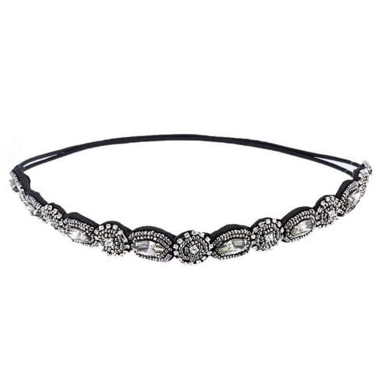 Cheers.US 6Pcs Rhinestone Beaded Elastic Headband  display picture 3