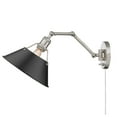 thumbnail image 5 of Yep by Golden Lighting Orwell 1-light Swing Arm Wall Lamp in Pewter and Matte Black shade, 5 of 5