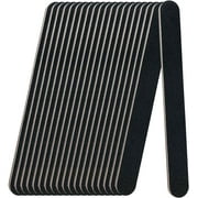 Limei 20 Pack 100/180 Grit Nail Files, Black Professional Reusable Emery Boards Nail File, Manicure Tool for Acrylic Nails, Nail Buffering Files