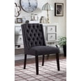 thumbnail image 4 of Best Master Furniture Best Master Newport Tufted Back Wood Dining Side Chair in Charcoal (Set of 2), 4 of 4