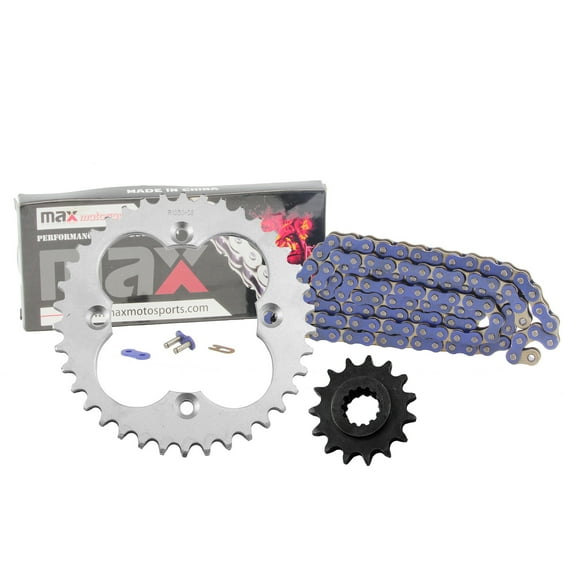 Max Motosports Blue Drive Chain & Sprockets Kit For Honda TRX400EX Sportrax 400 2X4 1999-2004