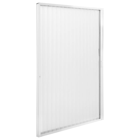 RV Pleated Folding Shower Door and Frame | Sliding, Retractable, Wrinkle (White, 60" x 57")