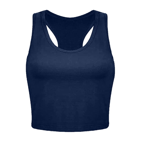 HBFAGFB Débardeur de Gym pour Femmes Randonnée Décontractée Montagne Sans Manches Léger Gilet Marine Taille g