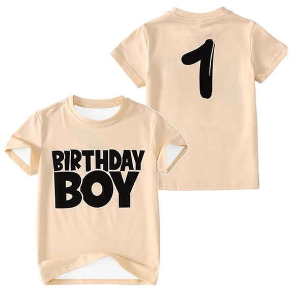 Tiijoy Boy's Birthday T Shirt Summer Casual Short Sleeve T Shirt Comfy Tee Top, Sizes 0-13