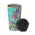 thumbnail image 2 of Goofa Cartoon Map Of Europe for Insulated Travel Coffee Mug Spill Proof Leak Proof 16 OZCoffee Tumbler Reusable Coffee Cups with Lids Thermos for Hot and Cold Drink, 2 of 8