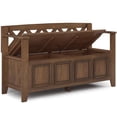 thumbnail image 3 of Trent Home 48" Transitional Solid Wood Entryway Storage Bench in Brown, 3 of 7