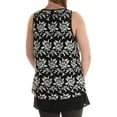 thumbnail image 2 of ALFANI $89 Womens New 1341 Black Floral Embroidered Sleeveless Top 8 B+B, 2 of 2