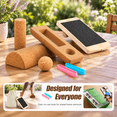 Foot & Ankle Strength Set with Cork Balance Board and Adjustable Bars ...