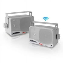 Pyle PDWR42WBT Bluetooth Indoor Outdoor 3.5 Inch Speaker System, White (2 Pack)