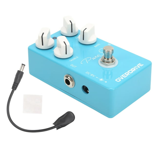 Guitar Overdrive Pedal, Overdrive Pedal Practical In Performance Blue 4.4 X 2.5 X 1.3In Long Service Life For Outdoor Performance For Music Club