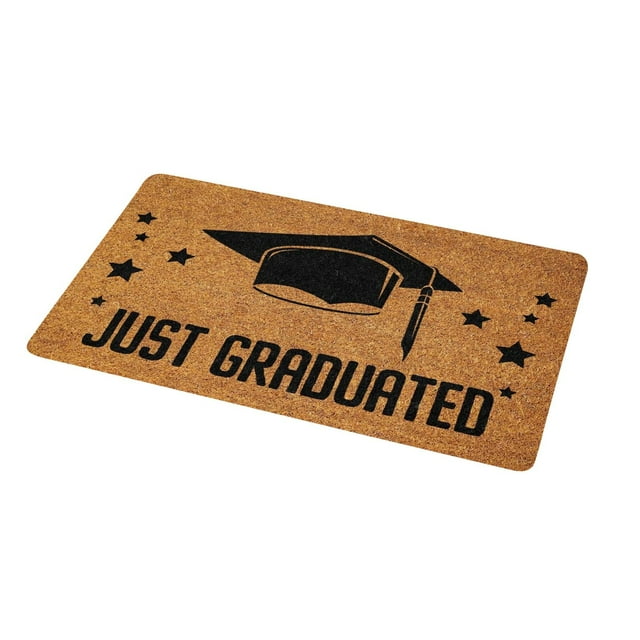 Popular! 2024 Funny Door Mat Welcome Door Mat Outside Entrance Graduation Doormat Indoor Garden Decorations Brown Graduation Gifts