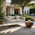 thumbnail image 4 of Meridian Furniture Portofino 69.75" Beige Water Resisting Fabric Patio Loveseat, 4 of 9
