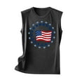 thumbnail image 3 of GERsome Womens 4th of July Tank Tops Crew Neck Sleeveless T Shirts USA Flag Stars Stripes Graphic Loose Fit Summer Tees S-2XL, 3 of 4