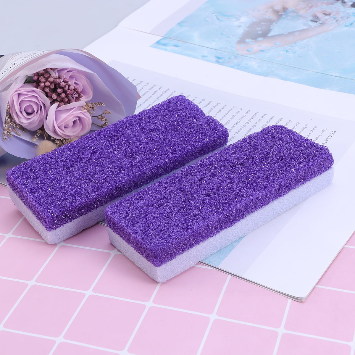 2pcs Foot Care Exfoliator Pedicure Tool Foot Pumice Stone Block Callus