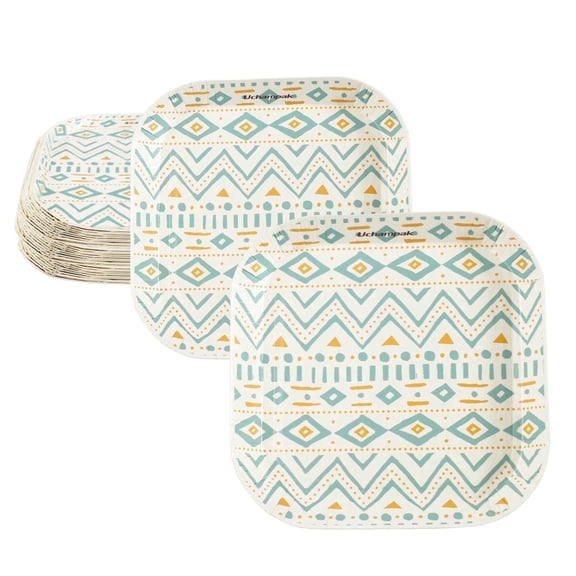 Verdelife Small Paper Plates, 5 inch Party Plates 30 Count, Soak Proof and Microwavable, Disposable Plates for Tea Party, Baby Shower, Bridal Shower, Birthday, Wedding and Any Celebration