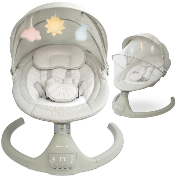 Columpio para Bebé Jool Baby Nova Eléctrico con Música Bluetooth Verde Salvia