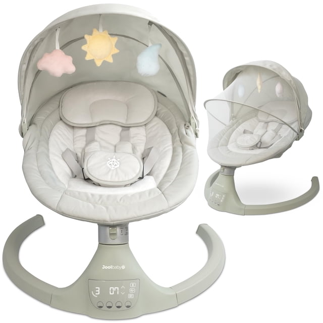 Columpio para Bebé Jool Baby Nova Eléctrico con Música Bluetooth Verde Salvia
