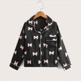 thumbnail image 5 of Paguaki Satin Pajamas Big Girls Silk Button down Long Sleeve Shirts Tops & Pants Pjs 2PCS Sleepwear Size 8-12, 5 of 5