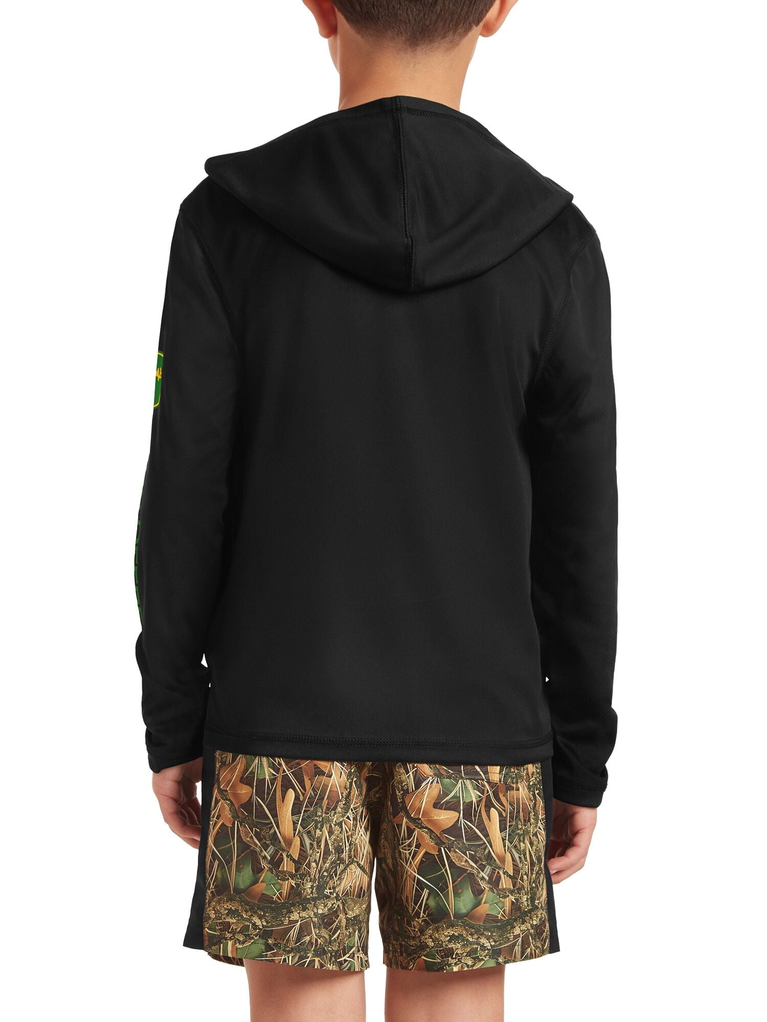 John Deere Boy’s Hood Sun Protection Rash Guard “Nothing Runs Like a Deere TM”