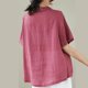 thumbnail image 4 of mfyjkho Tops Bohemios Para Mujer, Blusas Casuales De Moda Para Mujer Con Botones, Mangas 3/4 Y Cuello Redondo Tops Para Salir Xxl, 4 of 5