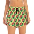 thumbnail image 3 of Uemuo Summer Watermelon Pattern Women's Athletic Shorts High Waisted Running Shorts with Liner Pockets Gym Elastic Workout Shorts-Medium, 3 of 9