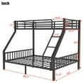 thumbnail image 4 of Twin XL Over Queen Bunk Bed,Heavy Duty Metal Bed Frame with Ladder and Slats Support for Adults Teens,, 4 of 8