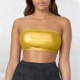 thumbnail image 2 of Seductiva Womens Tube Tops A Strapless Top with A Shiny Leather Base Layer and A Stage Performance Vest Worn Inside Wrapped Around the Chest with A Leather Strapless Strap 1PC, 2 of 4