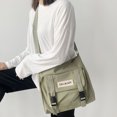 thumbnail image 4 of Bolso Bandolera Bolso de mensajero de nailon japonés, Bolso de hombro impermeable grande pura (verde), 4 of 5