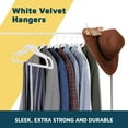 thumbnail image 7 of Lifemaster Velvet Clothes Hangers – With 360 Degree Swivel Hook & Non-Slip Shoulder Notch, Holds Up To 10 lbs, Heavy Duty Hanger Set, For Organizing Suit, Dress, Coat, and Clothes, Pack of 100, White, 7 of 7