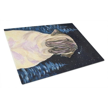 

Caroline s Treasures Starry Night Mastiff Glass Cutting Board Large