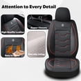 thumbnail image 4 of 2004-2020 for DODGE GRAND CARAVAN Single Car Seat Cover Synthetic Leather Stain Resistant Perfect Fit Soft Feel, 4 of 8