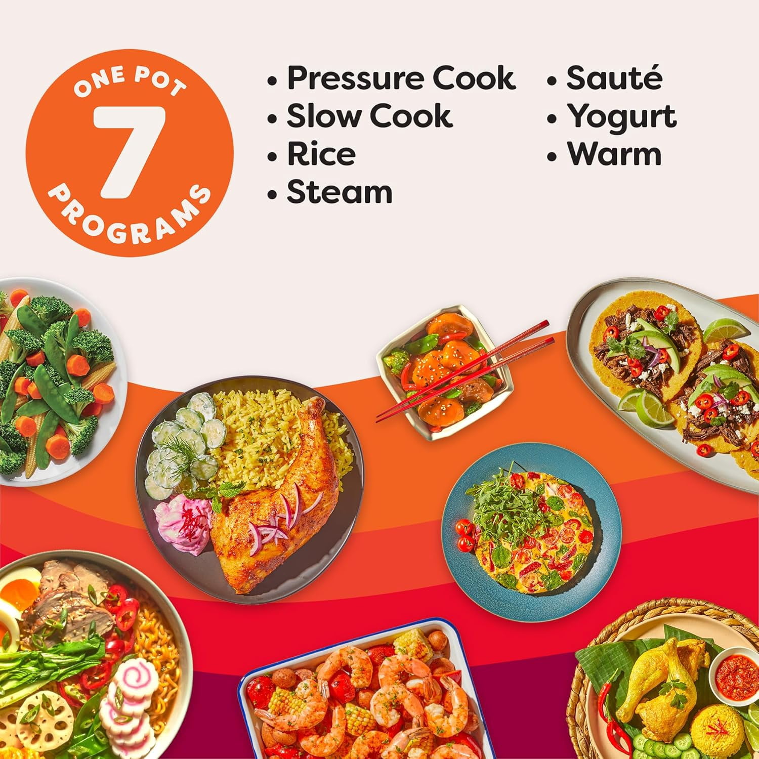Duo 7-in-1 Electric Pressure Cooker, Slow Cooker, Rice, Steamer, Sauté, Yogurt Maker, Warmer & Sterilizer, Includes App With Over 800 Recipes, Stainless Steel, 6 Quart
