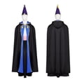 thumbnail image 3 of Adult Women's Witch Costume Sets Magic Sorceress Black Hooded Cloak Dress Outfit with Witch Hat Halloween Fancy Dress Party Cosplay Costumes, 3 of 13